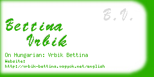 bettina vrbik business card